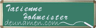 Tatienne Hohmeister Visitenkarte